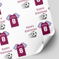 Aston Villa Football Shirt Wrapping Paper