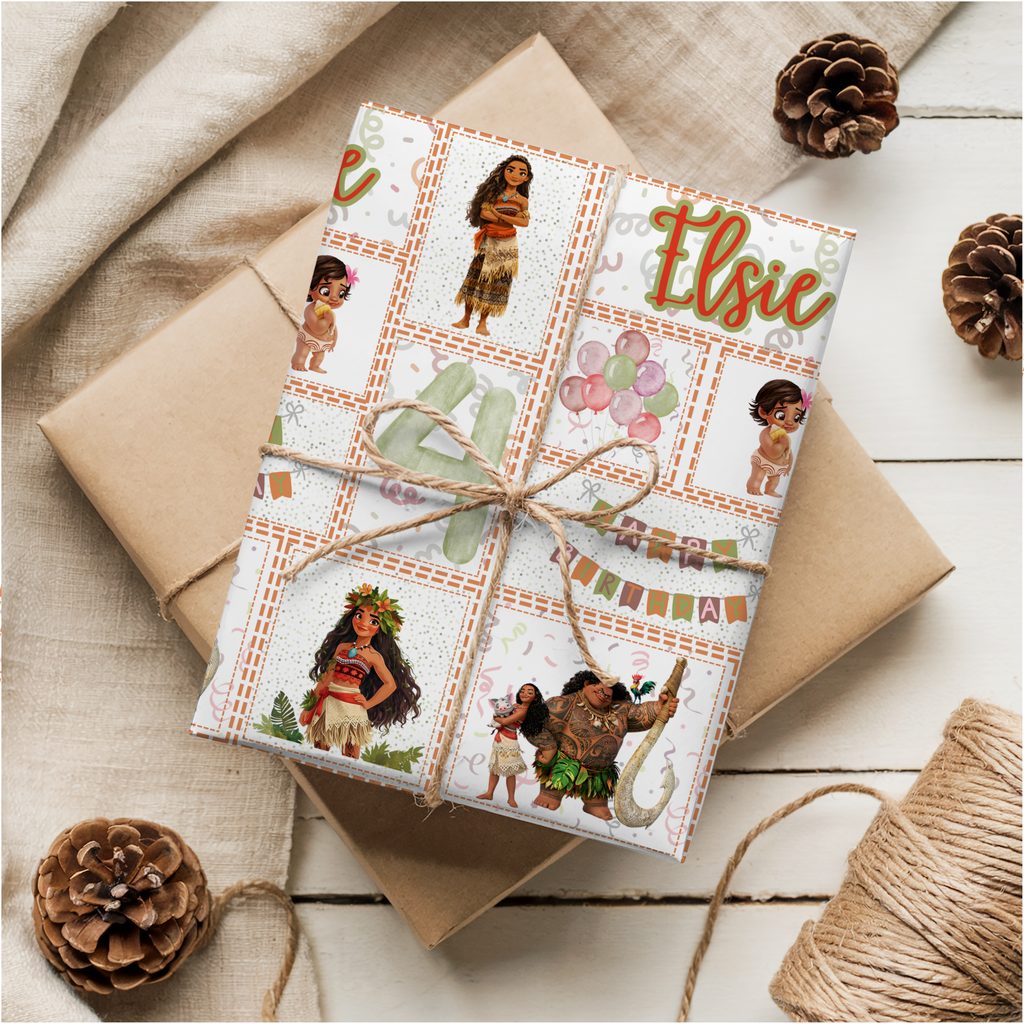 Moana Birthday Wrapping Paper