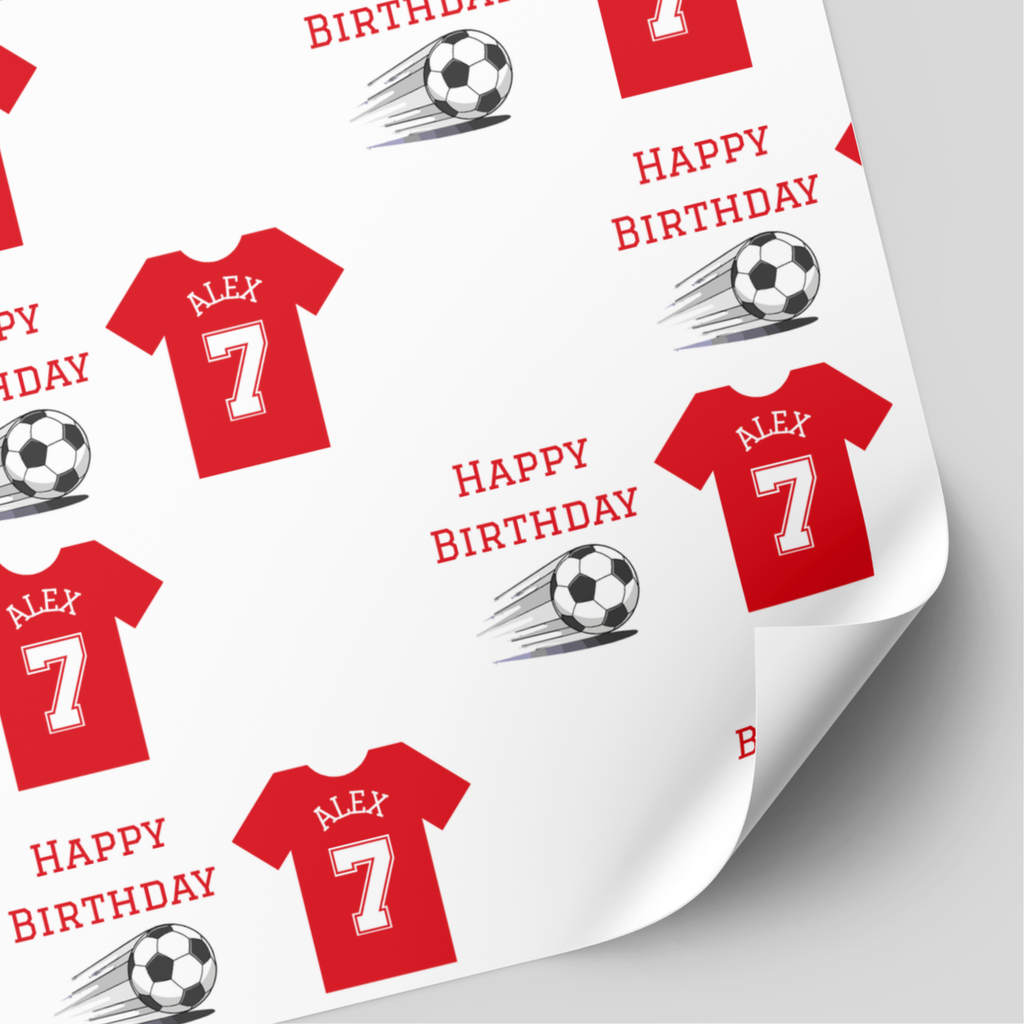Manchester United Football Shirt Wrapping Paper