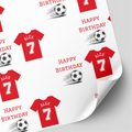 Manchester United Football Shirt Wrapping Paper