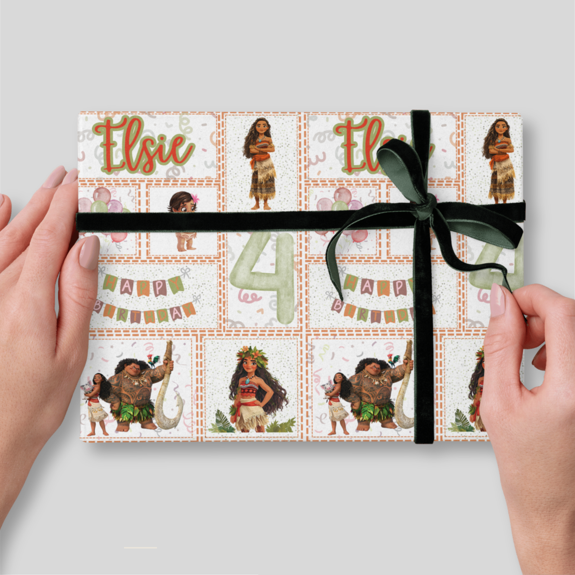 Moana Birthday Wrapping Paper