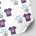 Crystal Palace Football Shirt Wrapping Paper