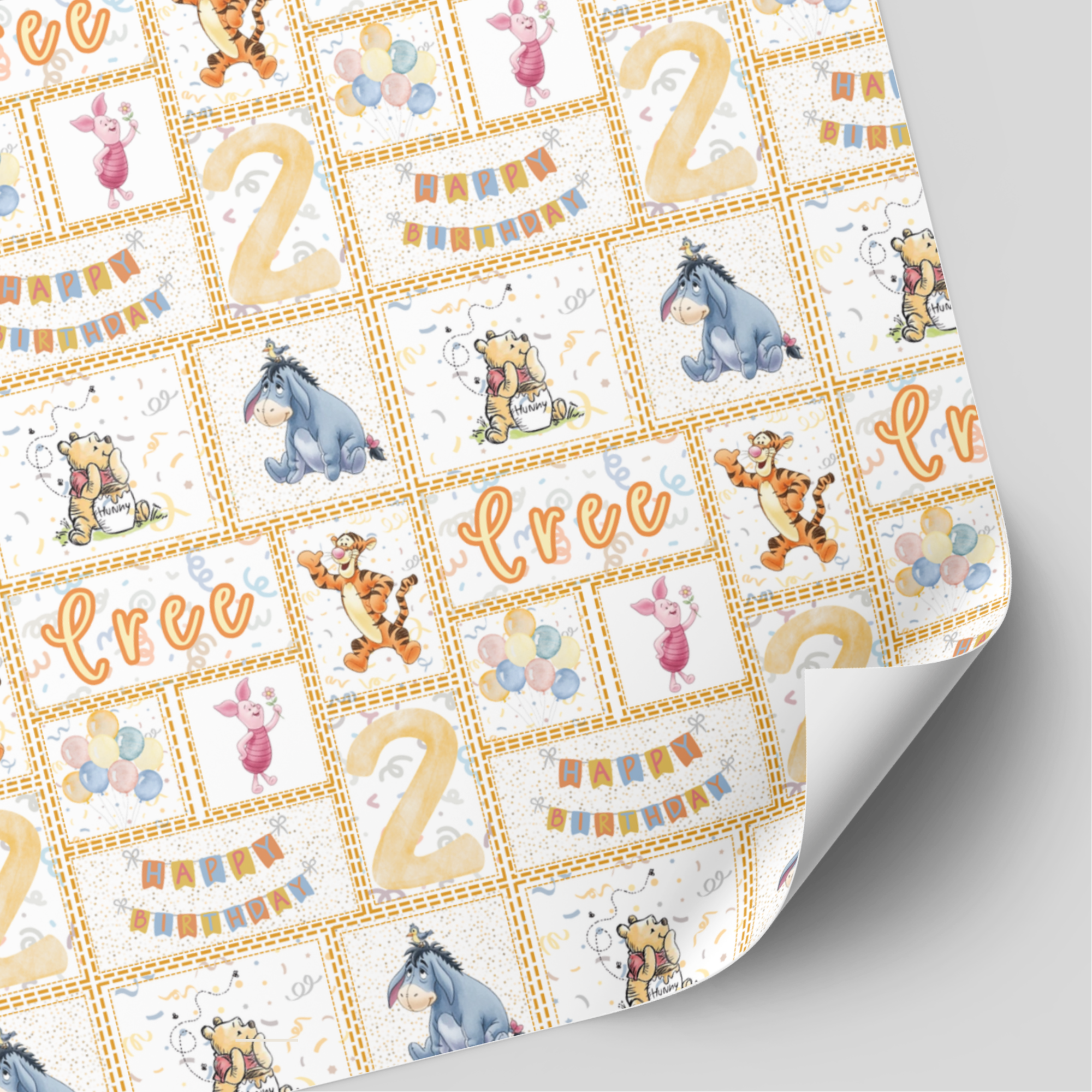 Winnie The Pooh Birthday Wrapping Paper