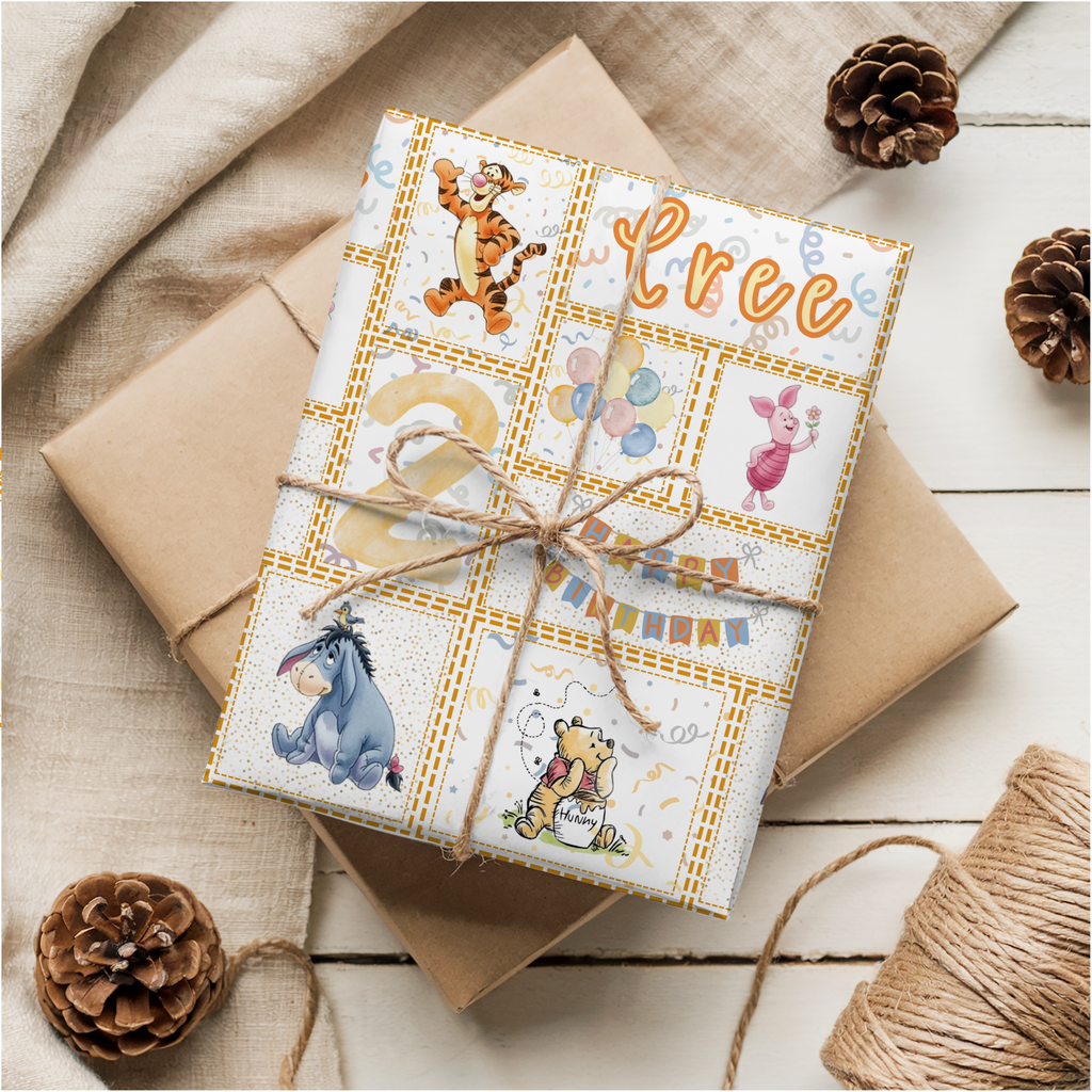 Winnie The Pooh Birthday Wrapping Paper