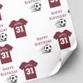 West Ham Football Shirt Wrapping Paper