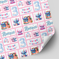 Stitch & Angel Birthday Wrapping Paper