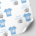 Manchester City Football Shirt Wrapping Paper