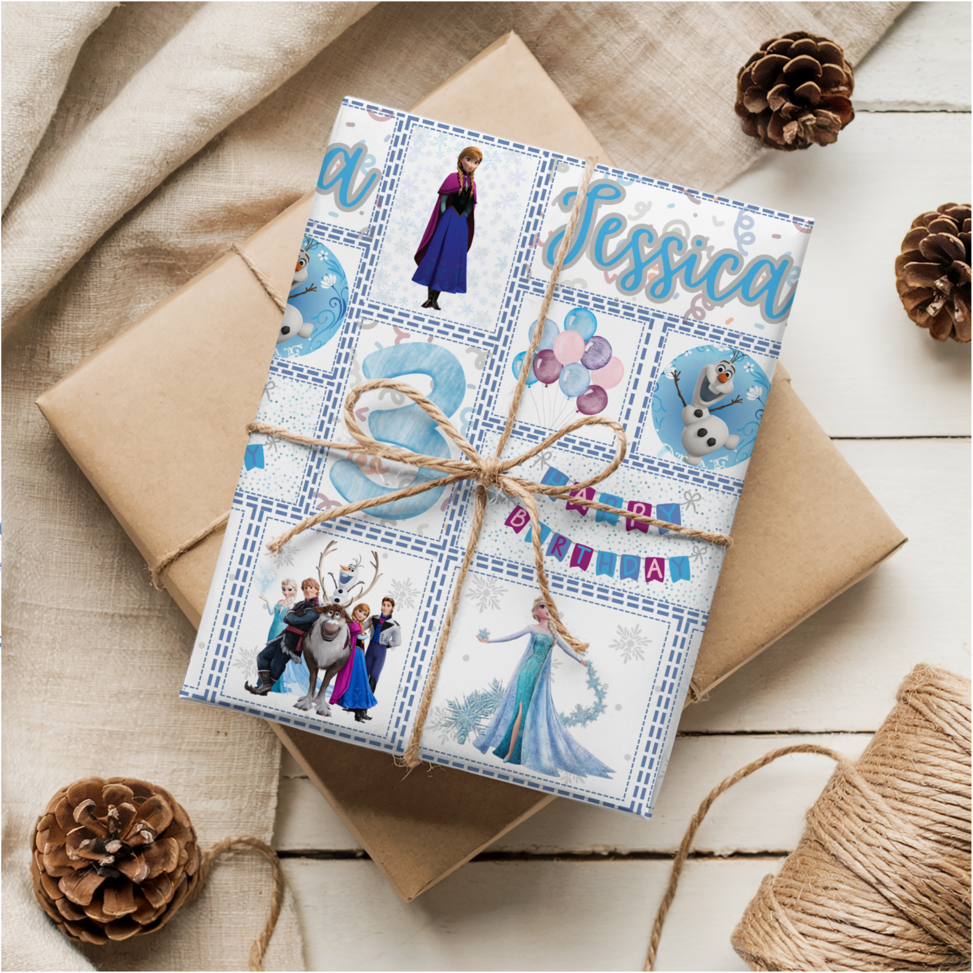 Frozen Birthday Wrapping Paper