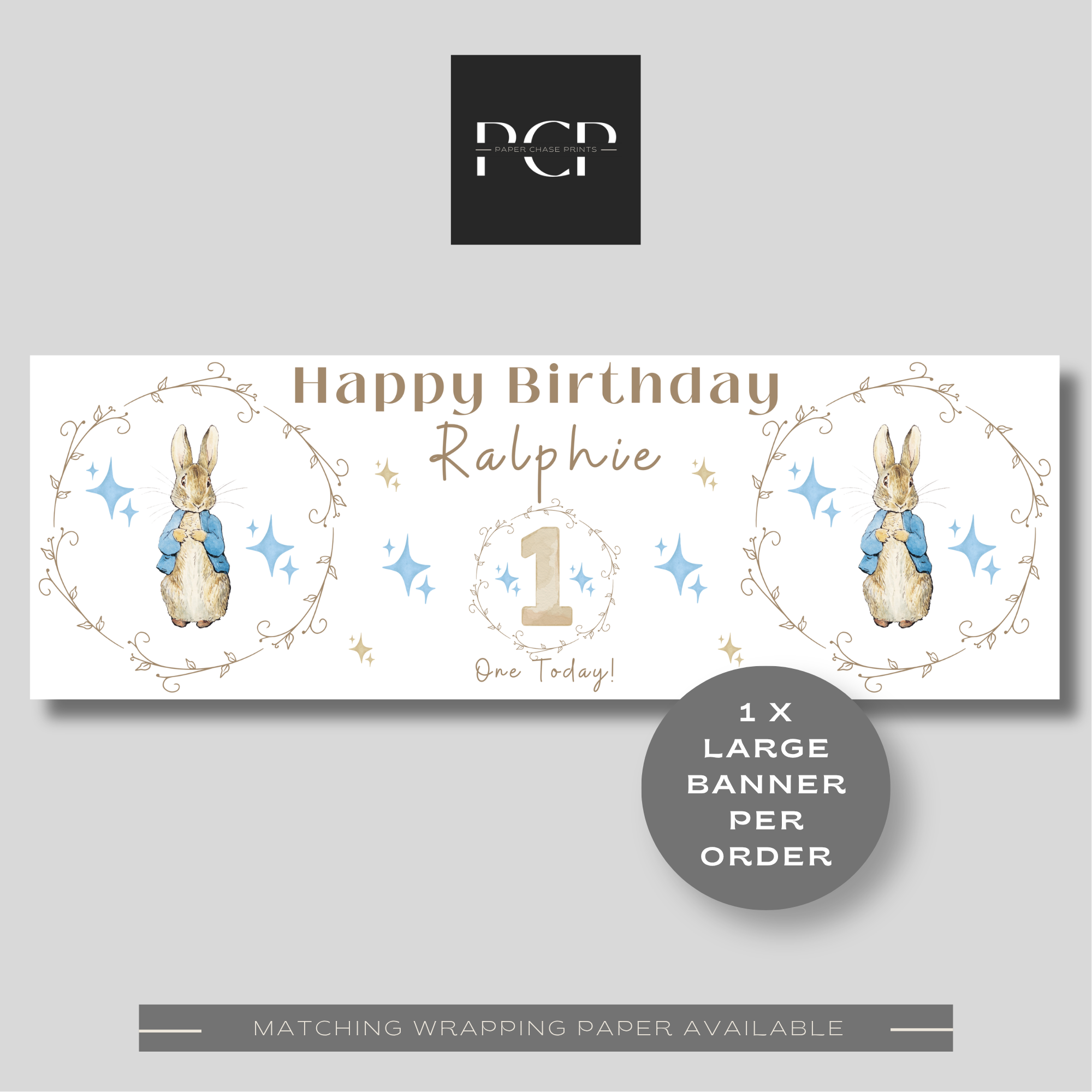 Peter Rabbit Birthday Banner