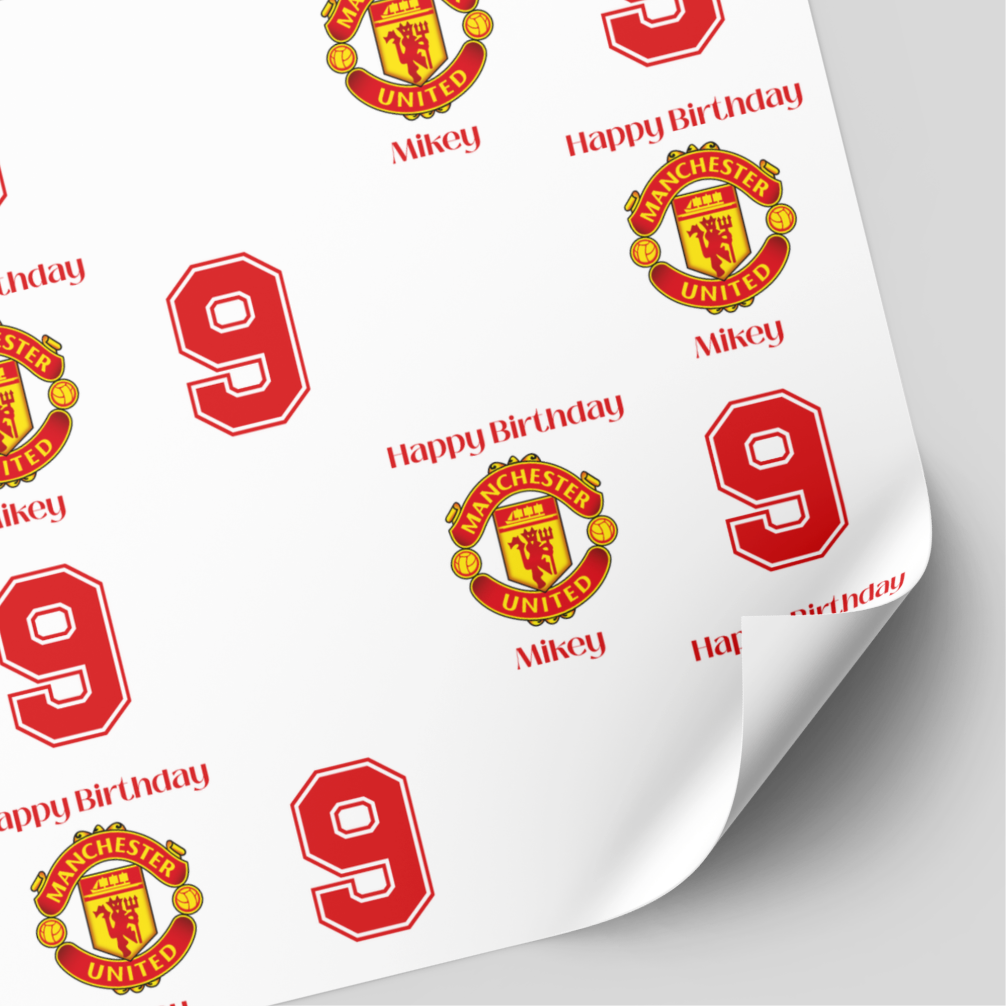 Manchester United Birthday Wrapping Paper