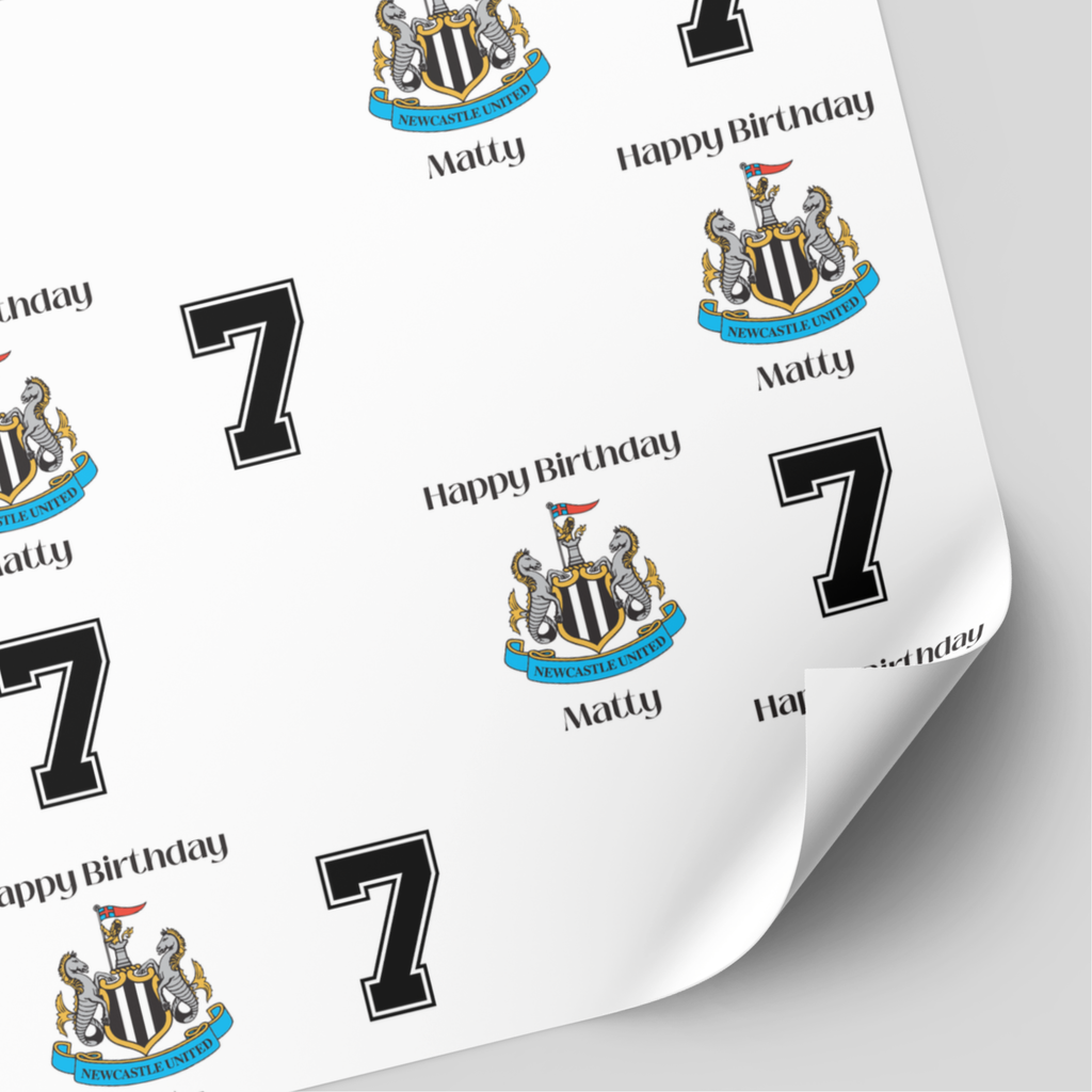 Newcastle United Birthday Wrapping Paper
