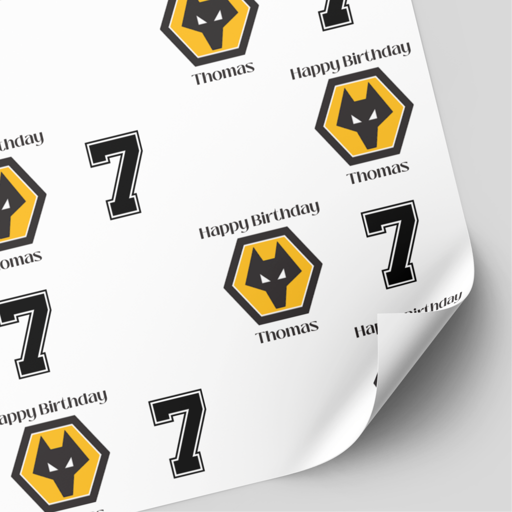 Wolverhampton Wanderers Birthday Wrapping Paper