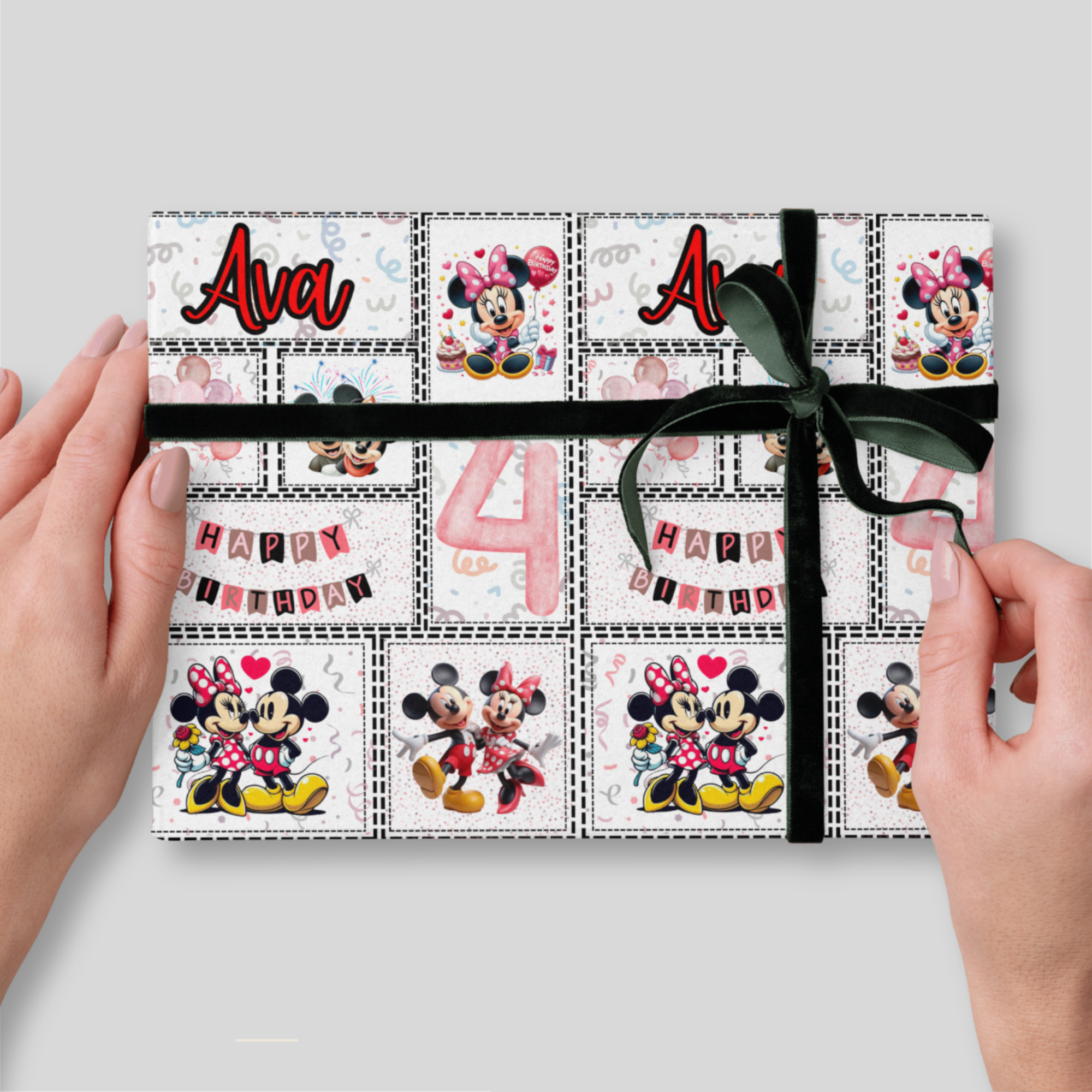 Mickey & Minnie Mouse Birthday Wrapping Paper