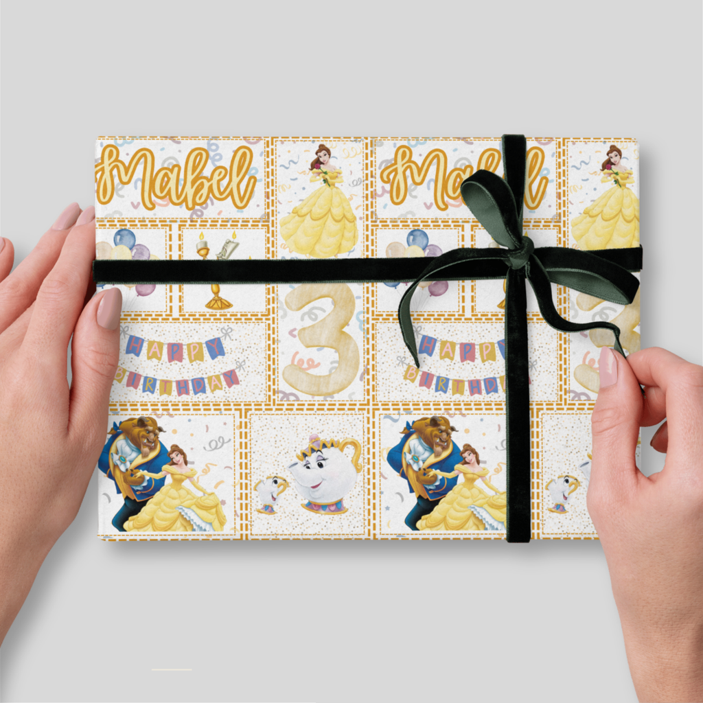 Beauty & The Beast Birthday Wrapping Paper