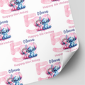 Stitch & Angel Birthday Wrapping Paper