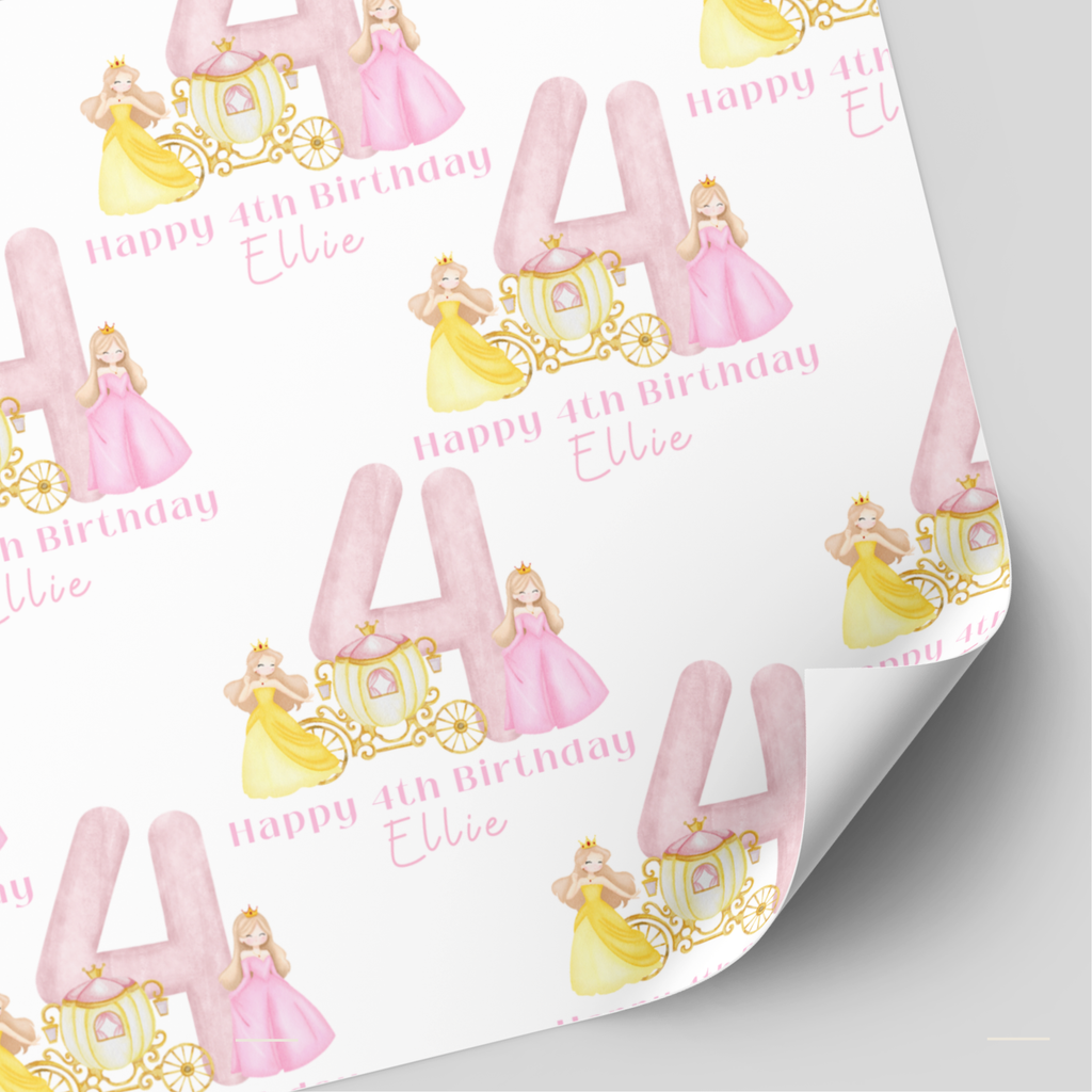 Princess Birthday Wrapping Paper
