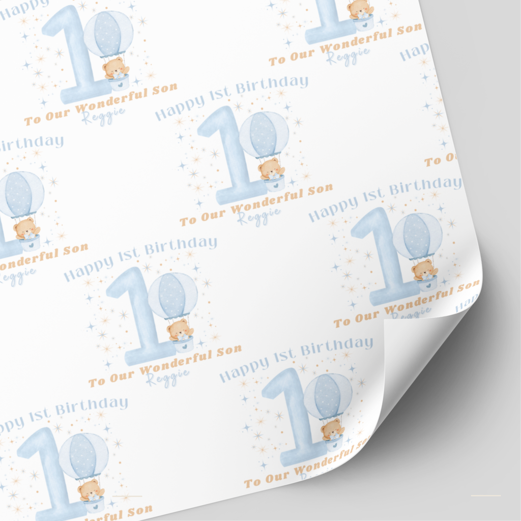 Boys 1st Birthday Wrapping Paper