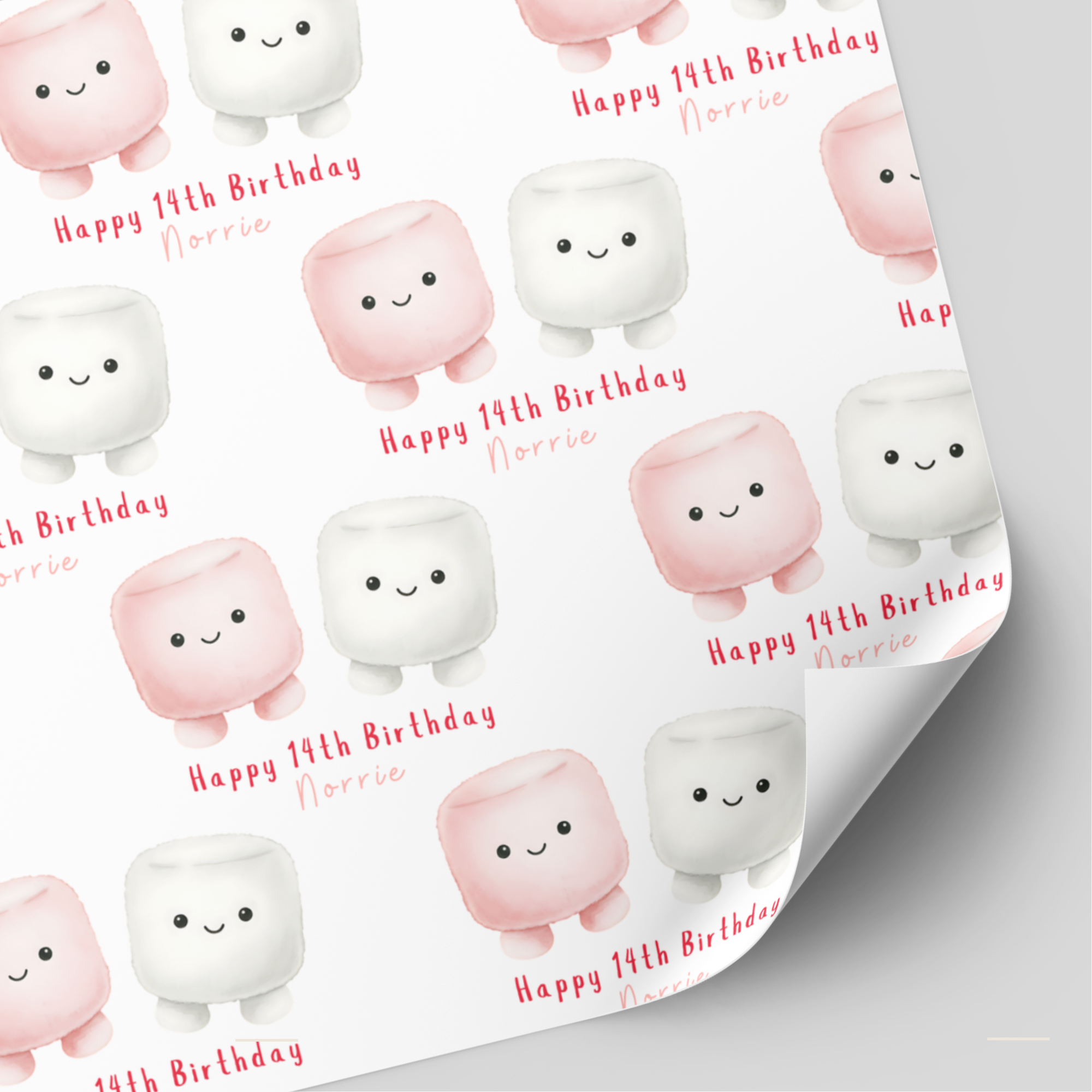 Marshmellow Birthday Wrapping Paper