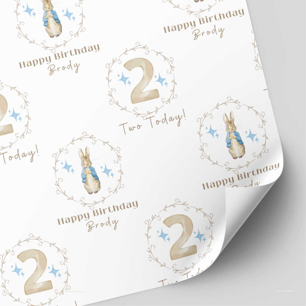 Peter Rabbit Birthday Wrapping Paper | 1st, 2nd, 3rd Birthday Gift Wrap