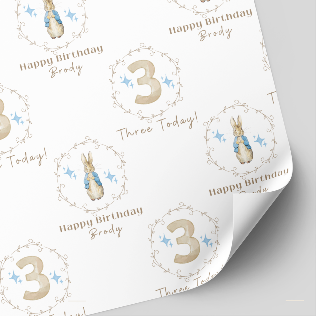 Peter Rabbit Birthday Wrapping Paper | 1st, 2nd, 3rd Birthday Gift Wrap