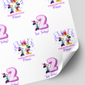 Mickey & Minnie Mouse Birthday Wrapping Paper | Pink & Purple