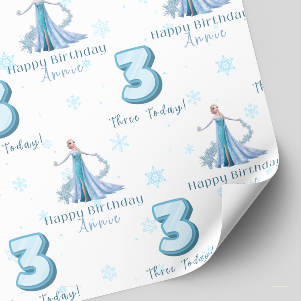 Elsa Birthday Wrapping Paper | Frozen Paper