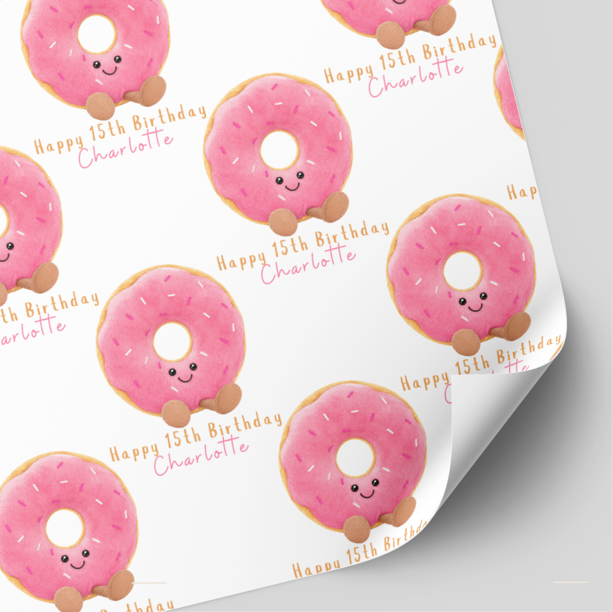 Doughnut Birthday Wrapping Paper