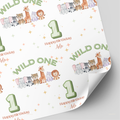 Wild One Animal Birthday Wrapping Paper | 1st Birthday Gift Wrap