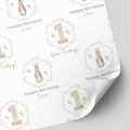 Flopsy Rabbit Birthday Wrapping Paper | 1st, 2nd, 3rd Birthday Gift Wrap