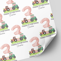 Tractor Birthday Wrapping Paper
