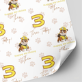 Rubble Birthday Wrapping Paper | Paw Patrol Paper