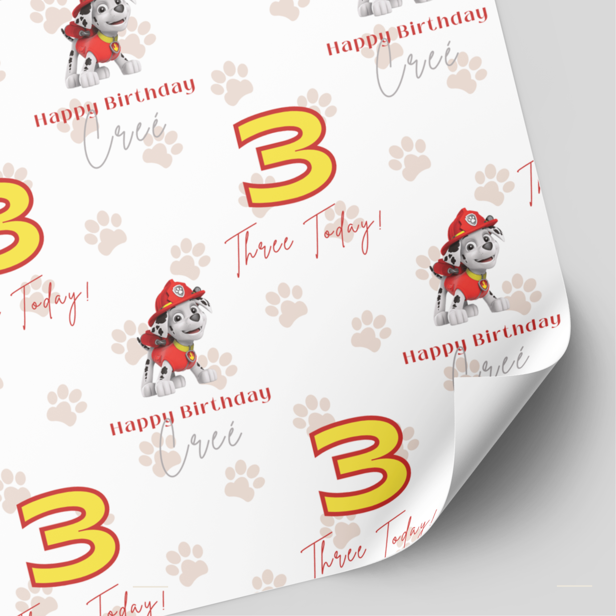 Marshall Birthday Wrapping Paper | Paw Patrol Paper