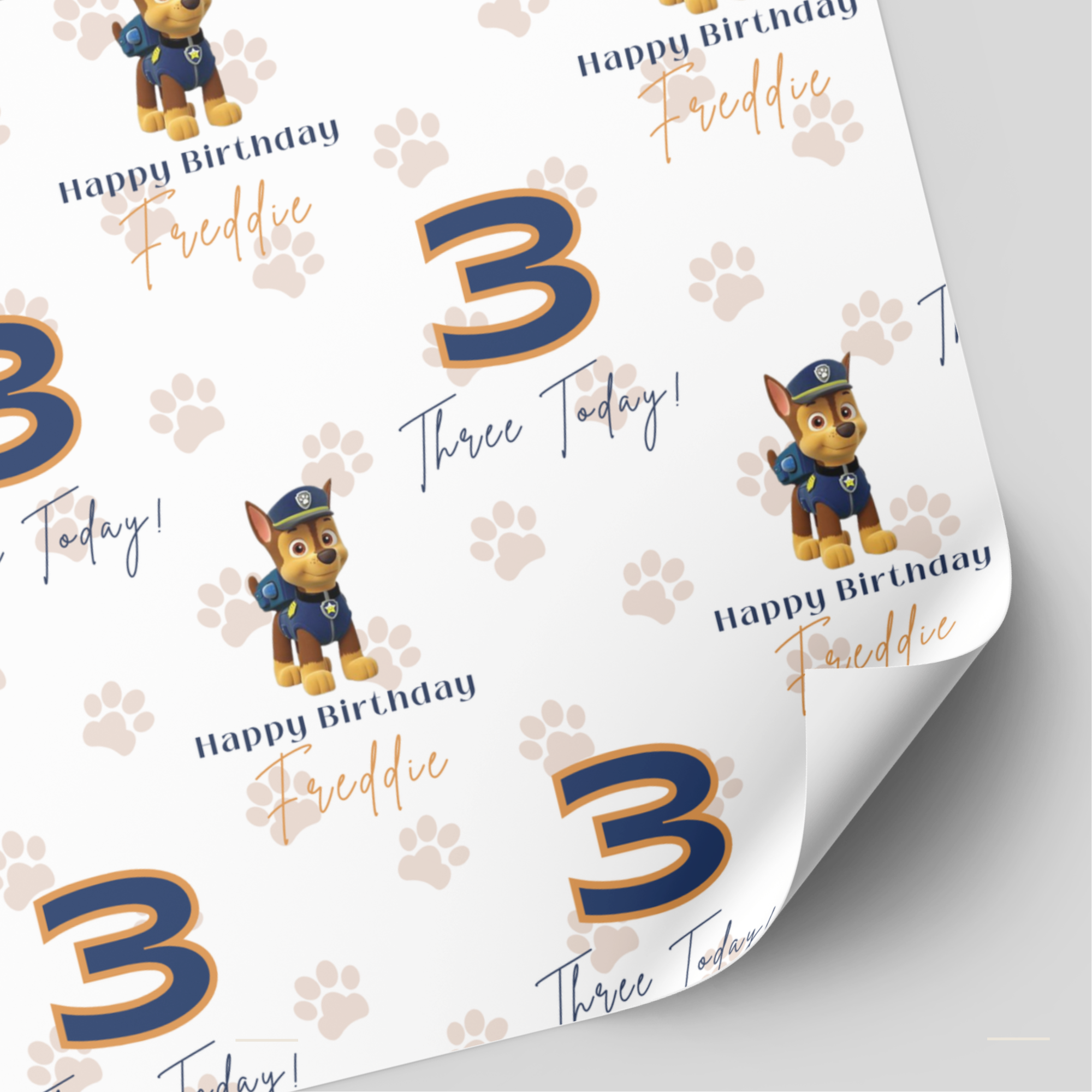 Chase Birthday Wrapping Paper | Paw Patrol Paper