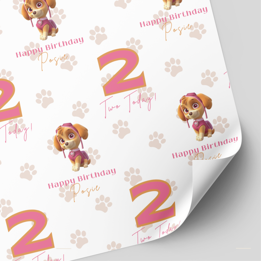 Skye Birthday Wrapping Paper | Paw Patrol Paper
