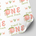 One Sweet Peach Birthday Wrapping Paper
