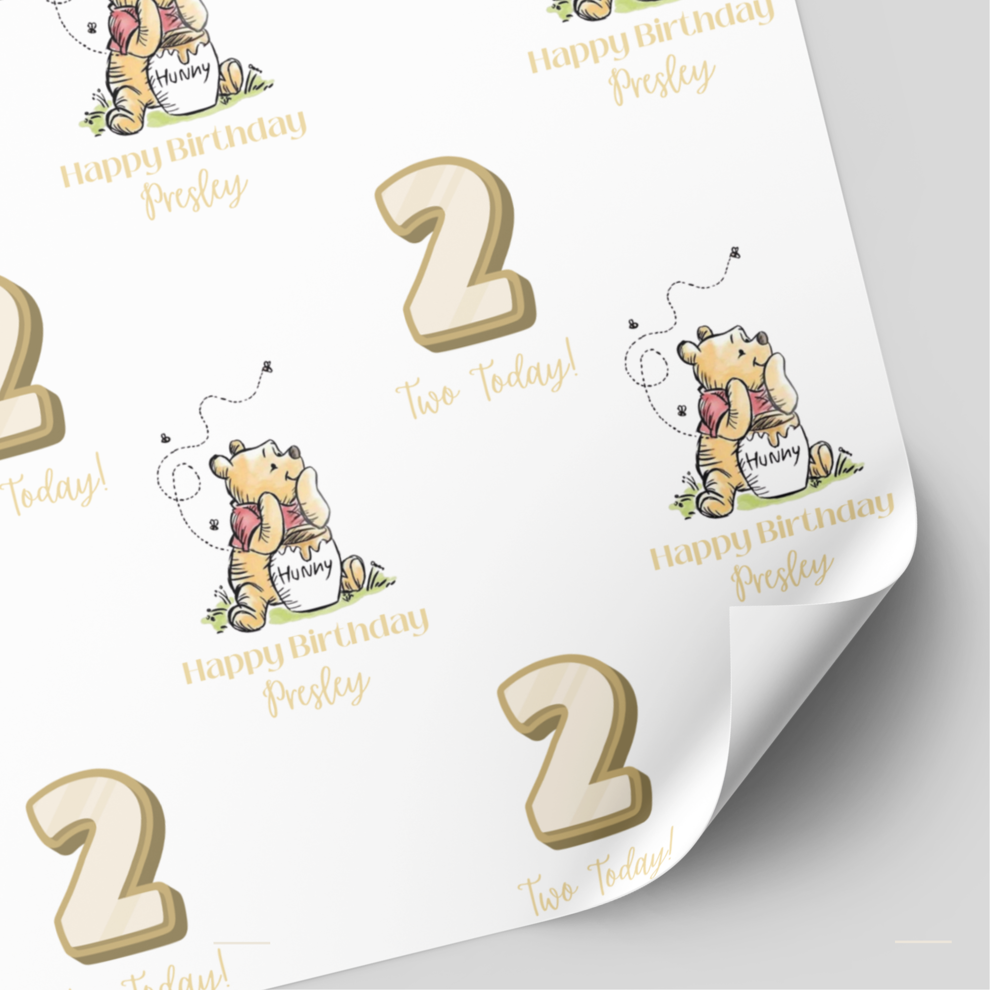 Winnie The Pooh Birthday Wrapping Paper