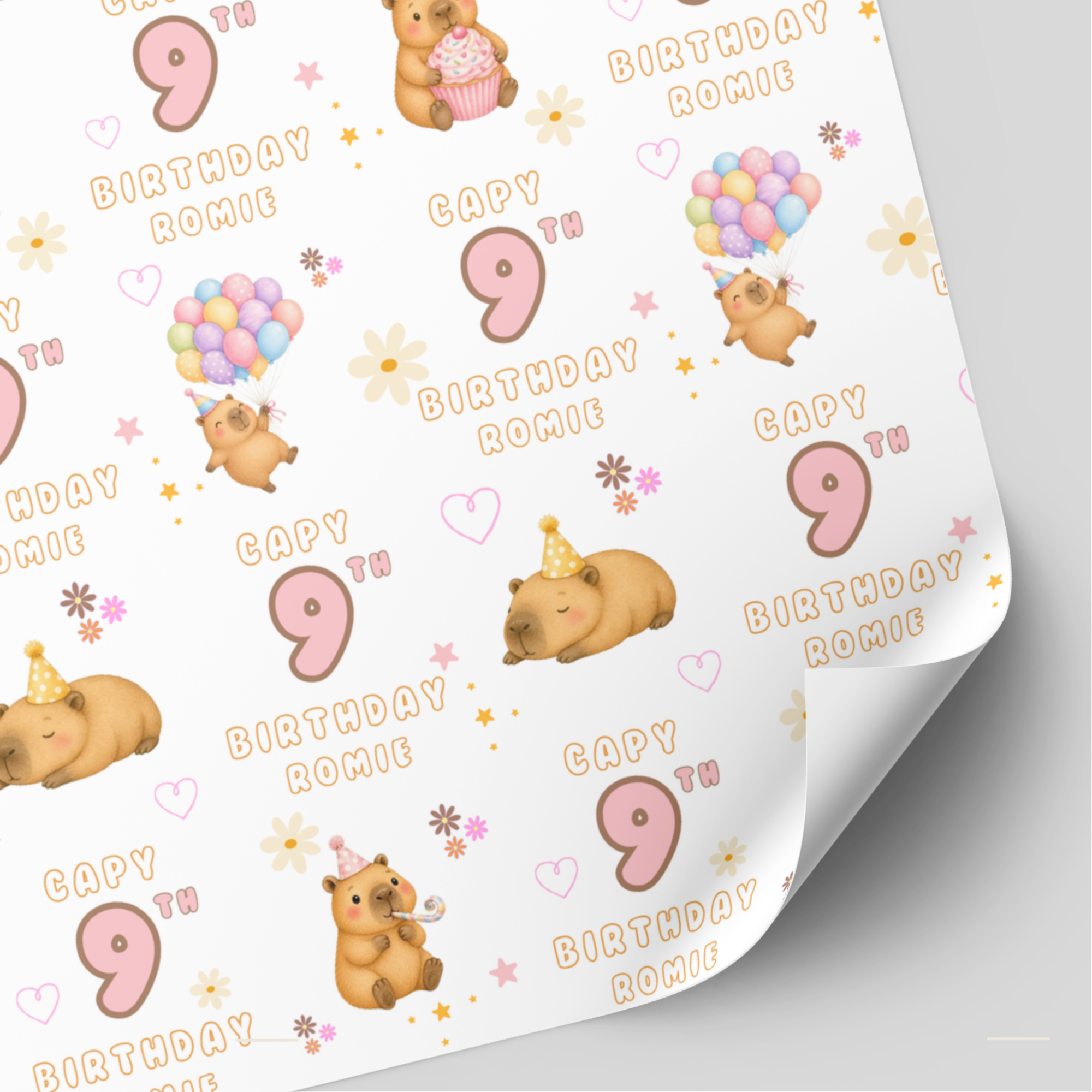 Capybara Birthday Wrapping Paper