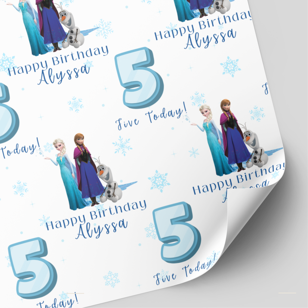 Elsa, Anna & Olaf Birthday Wrapping Paper | Frozen Paper