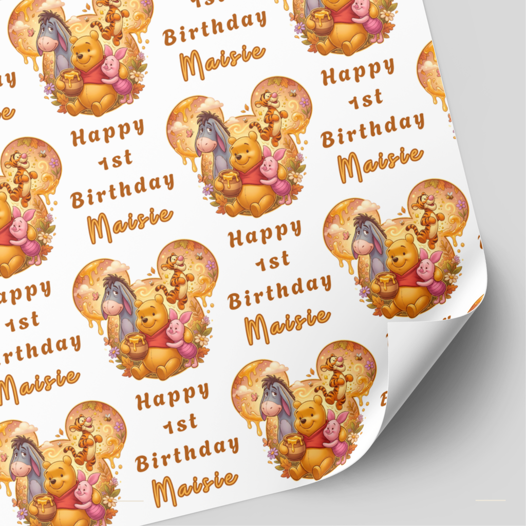 Winnie The Pooh Birthday Wrapping Paper