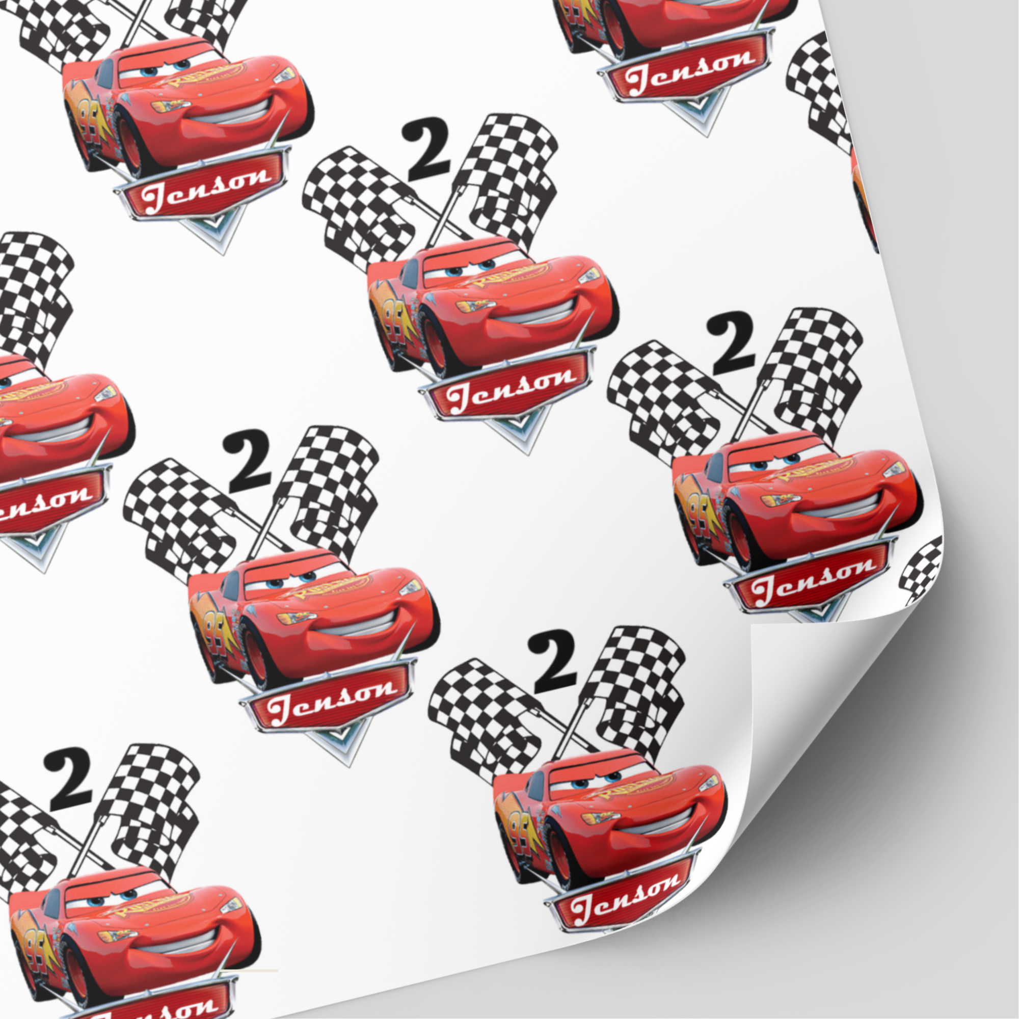 Lightning McQueen Birthday Wrapping Paper