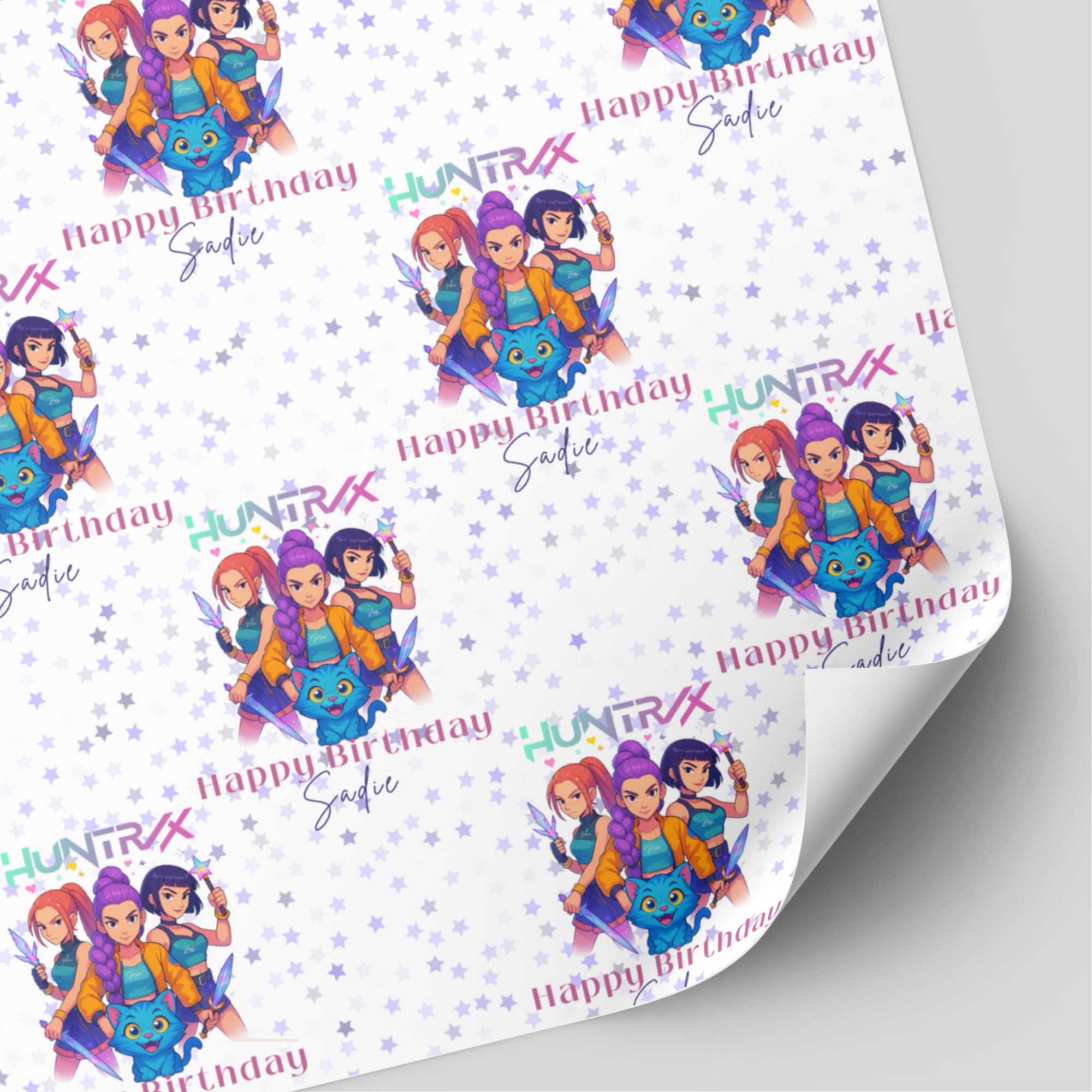 KPOP Demon Hunters Birthday Wrapping Paper