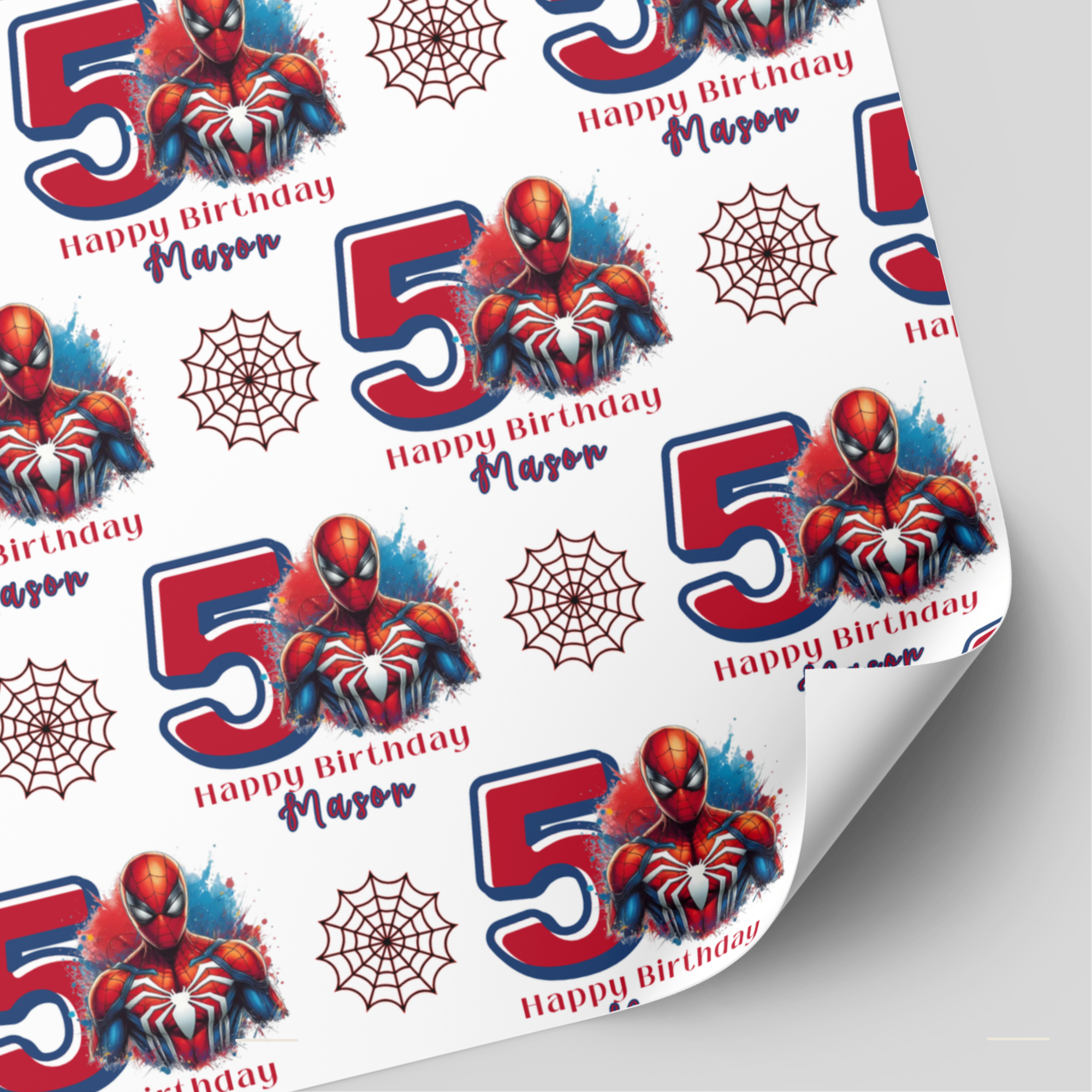 Spiderman Birthday Wrapping Paper