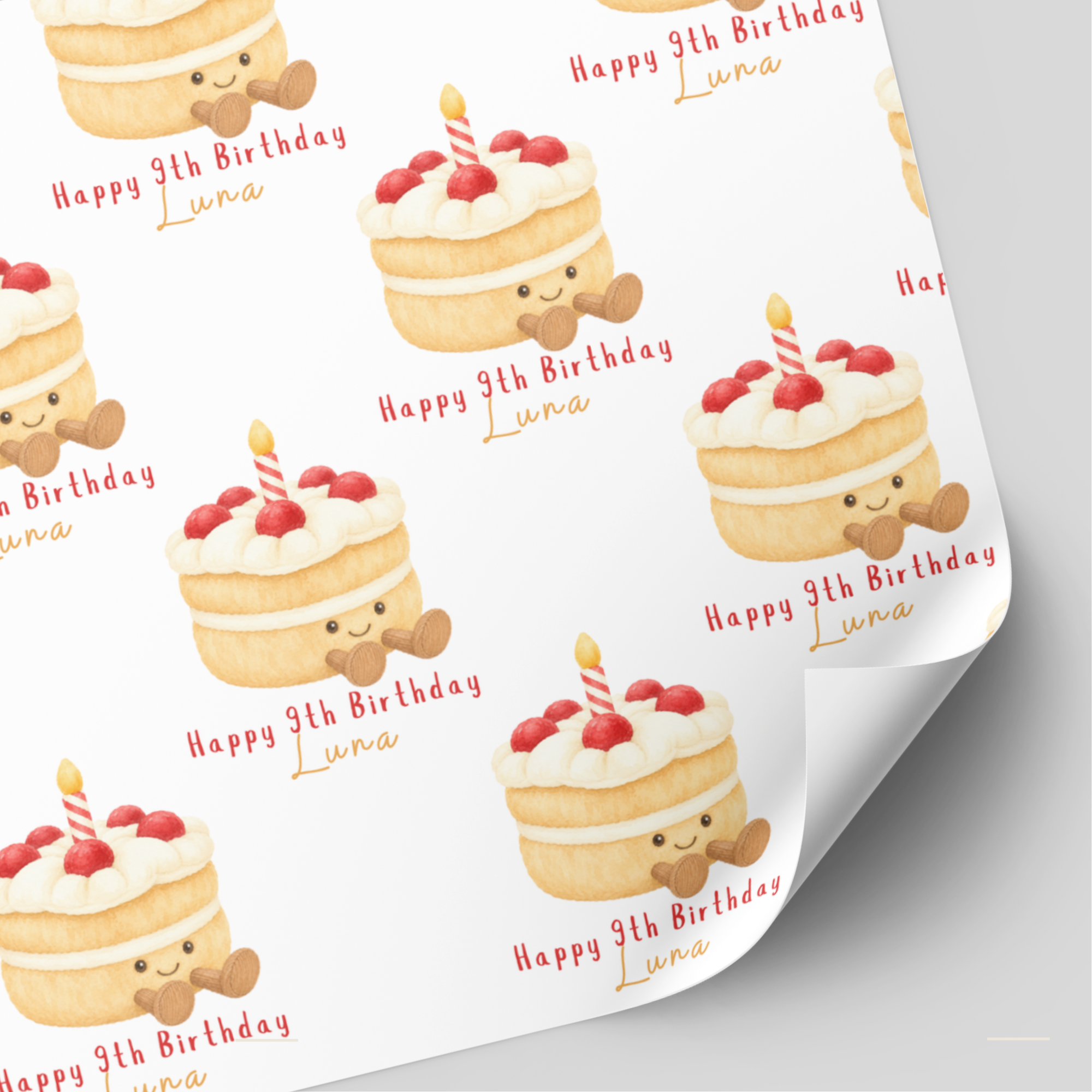 Birthday Cake Wrapping Paper | Design 1