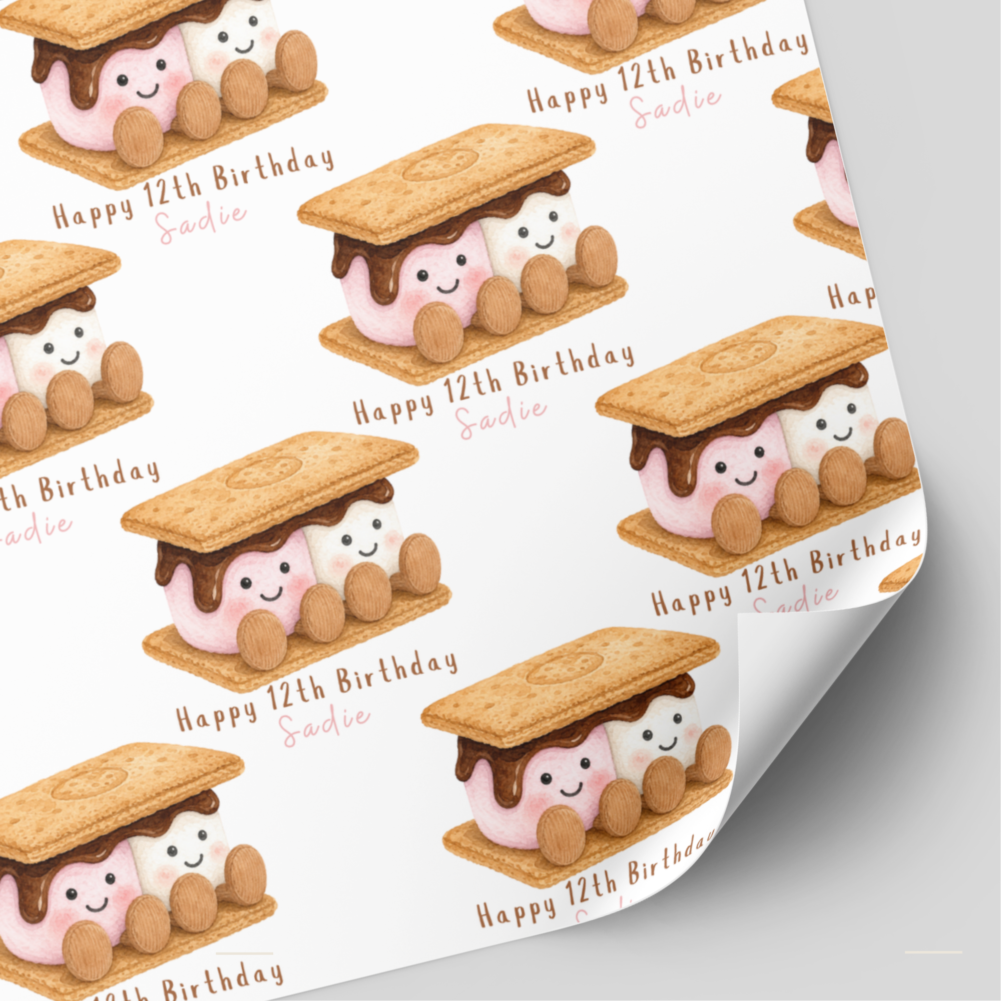 S'Mores Birthday Wrapping Paper