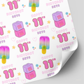 Needoh Squishy Birthday Wrapping Paper