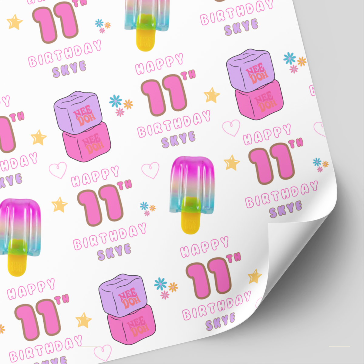 Needoh Squishy Birthday Wrapping Paper