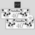 Black & Silver Balloon Birthday Banner