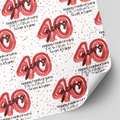 Ruby 40th Wedding Anniversary Wrapping Paper