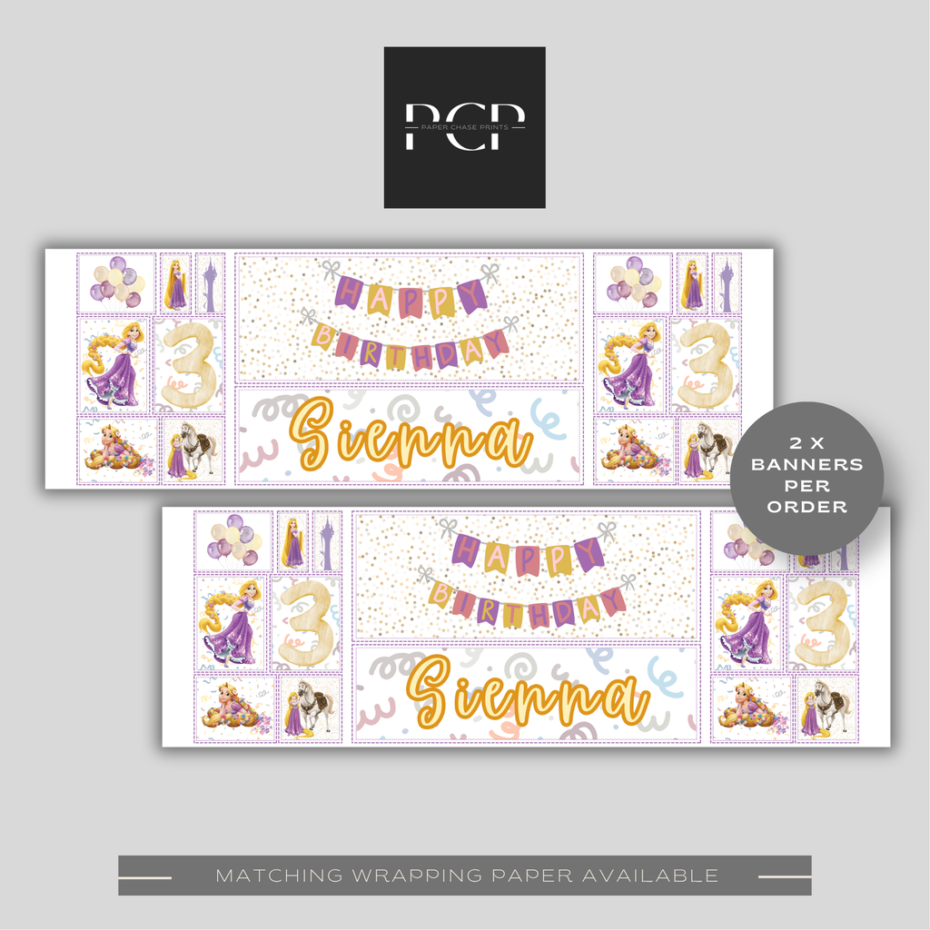 Rapunzel Birthday Banner
