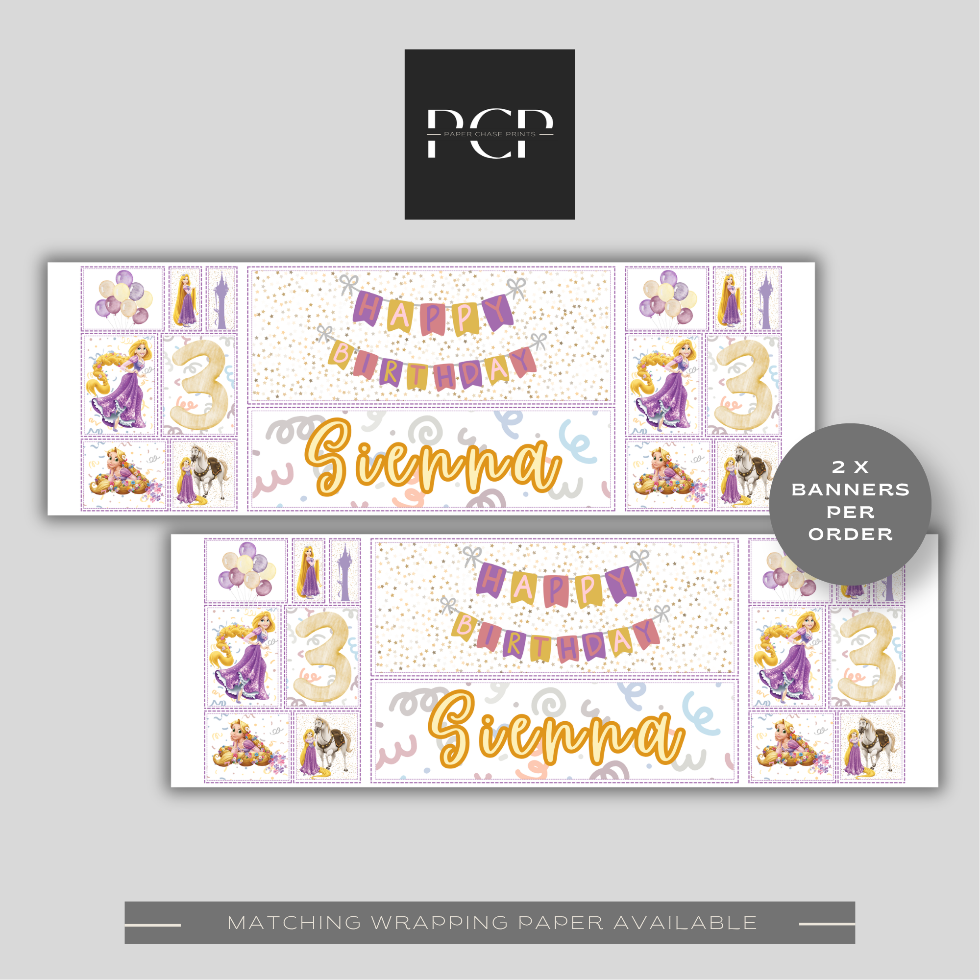 Rapunzel Birthday Banner
